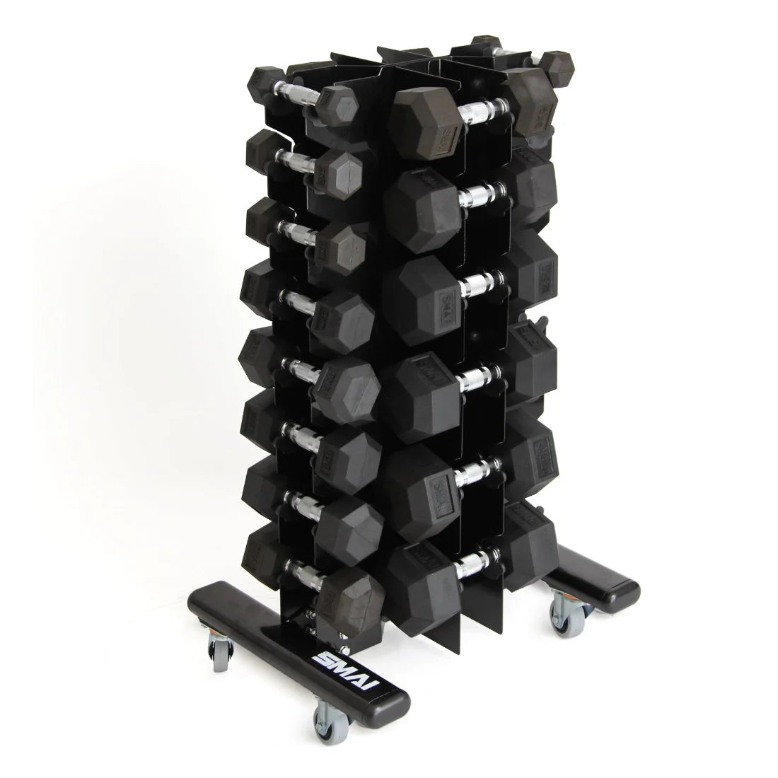 SMAI Classic Dumbbells - 1-10kg Set - Vertical Storage Rack - PRE ORDER NOW
