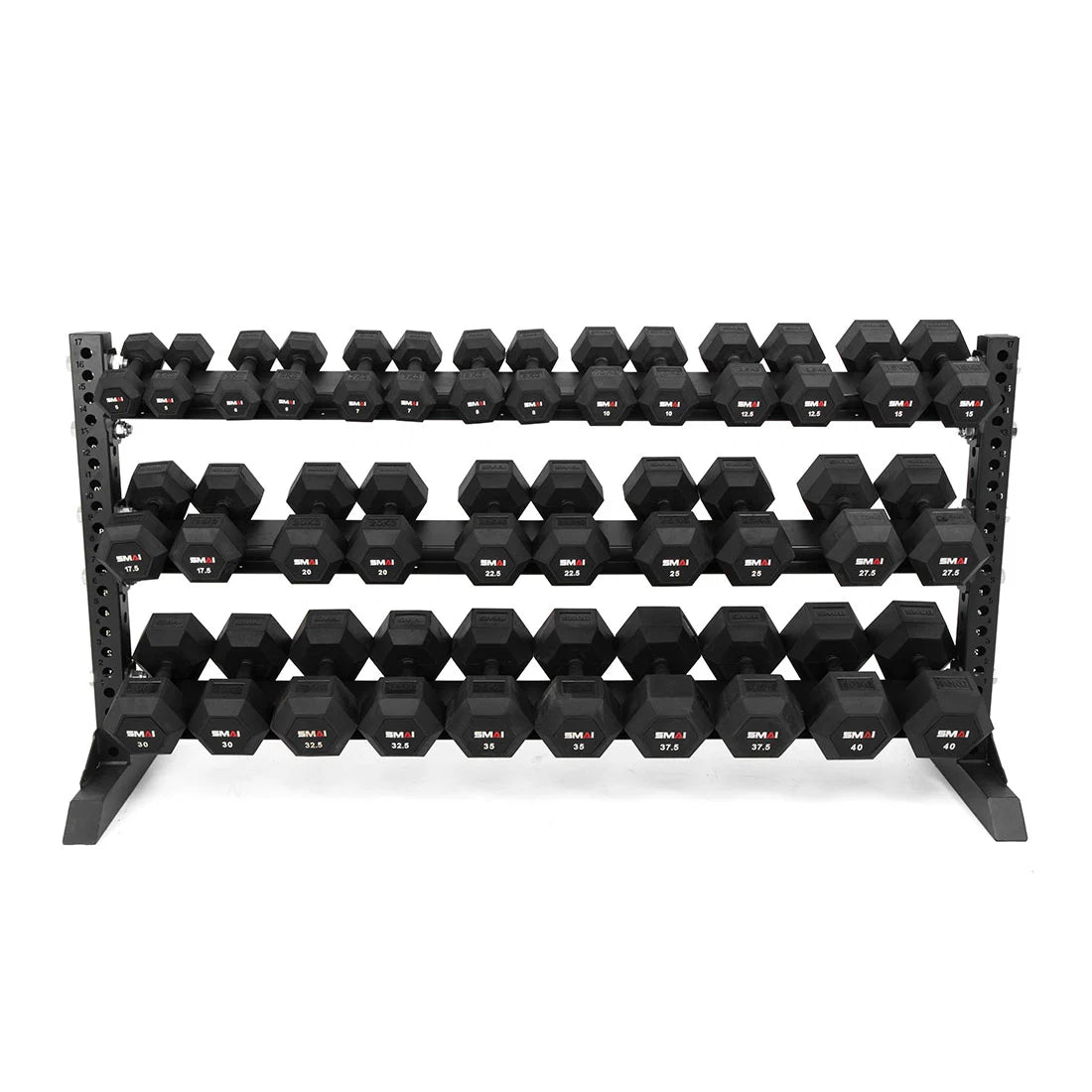 SMAI Classic Dumbbell Set - 5-40kg + 3 Tier Vanta Rack - PRE ORDER NOW